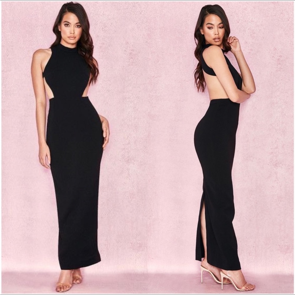 House of CB Black Cutout Maxi Dress